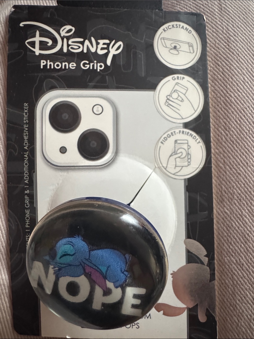 Disney Blue Stitch 'Nope' Phone Grip